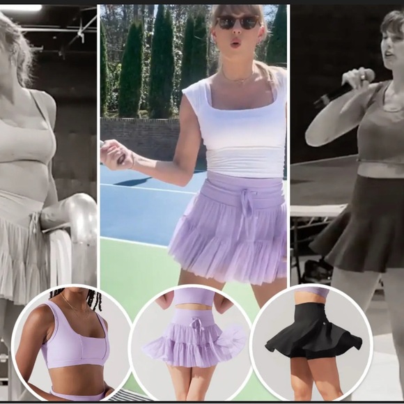 POPFLEX Pirouette Digital Lavender Skort XL - Picture 4 of 8